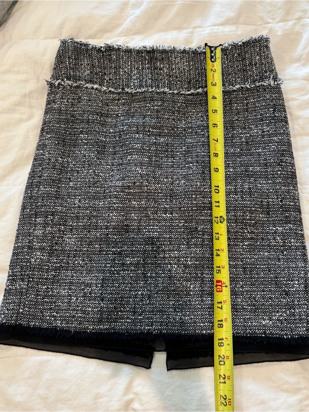 Ann Taylor Black and White Tweed Pencil Skirt